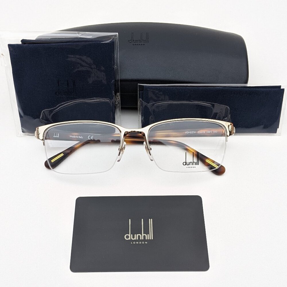 🕶️Made in Italy! Dunhill VDH021V Eyeglasses 55/18 140 | ALT241🕶️